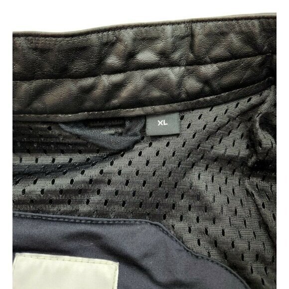 Harley Davidson Genuine Buffalo Hide Leather Full Zip Moto Jacket Black Women XL - Picture 6 of 9